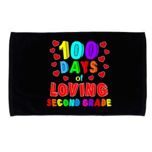 Loving 100 Days Of School Second Grade Gift Microfiber Hand Towel