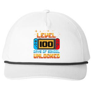 Level 100 Days Of School Unlocked Gamer Snapback Five-Panel Rope Hat