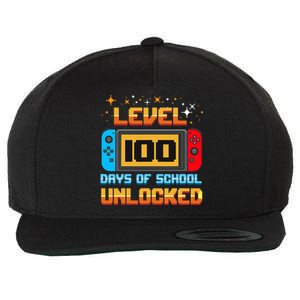 Level 100 Days Of School Unlocked Gamer Wool Snapback Cap