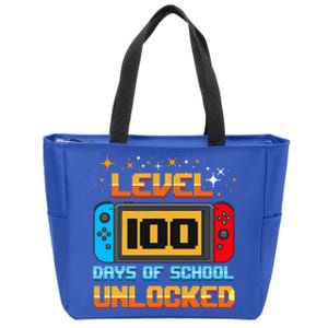 Level 100 Days Of School Unlocked Gamer Zip Tote Bag