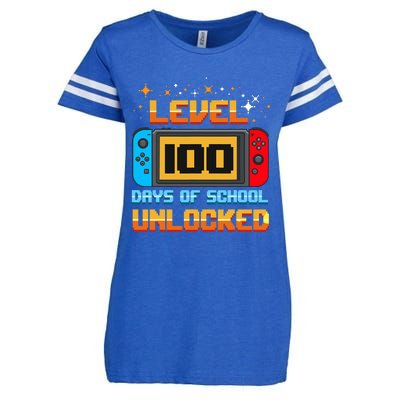 Level 100 Days Of School Unlocked Gamer Enza Ladies Jersey Football T-Shirt