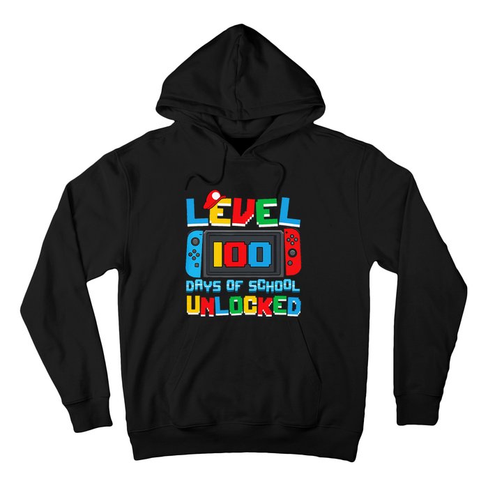 Level 100 Days Of School Unlocked Video Games Hoodie