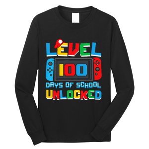 Level 100 Days Of School Unlocked Video Games Long Sleeve Shirt