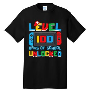 Level 100 Days Of School Unlocked Video Games Tall T-Shirt