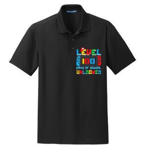 Level 100 Days Of School Unlocked Video Games Dry Zone Grid Polo