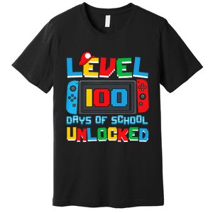 Level 100 Days Of School Unlocked Video Games Premium T-Shirt