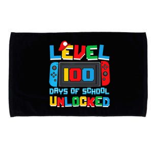 Level 100 Days Of School Unlocked Video Games Microfiber Hand Towel