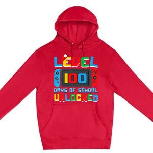 Level 100 Days Of School Unlocked Video Games Premium Pullover Hoodie