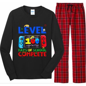 Level 100 Days Of School Complete Gaming Gamer Matching Long Sleeve Pajama Set