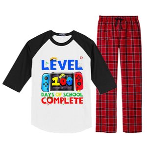 Level 100 Days Of School Complete Gaming Gamer Matching Raglan Sleeve Pajama Set