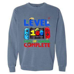 Level 100 Days Of School Complete Gaming Gamer Matching Garment-Dyed Sweatshirt