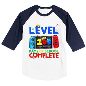 Level 100 Days Of School Complete Gaming Gamer Matching Baseball Sleeve Shirt