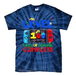 Level 100 Days Of School Complete Gaming Gamer Matching Tie-Dye T-Shirt