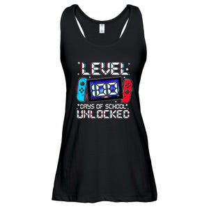 Level 100 Days Of School Unlocked Gamer Video Games Ladies Essential Flowy Tank