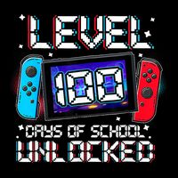 Level 100 Days Of School Unlocked Gamer Video Games 16 in Basic Backpack