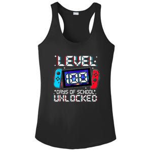 Level 100 Days Of School Unlocked Gamer Video Games Ladies PosiCharge Competitor Racerback Tank