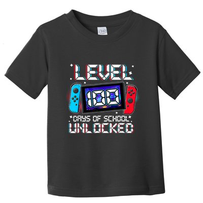 Level 100 Days Of School Unlocked Gamer Video Games Toddler T-Shirt