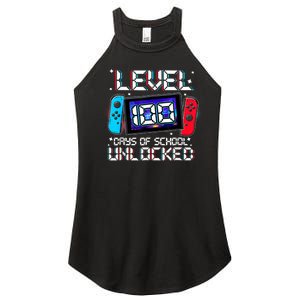 Level 100 Days Of School Unlocked Gamer Video Games Women's Perfect Tri Rocker Tank