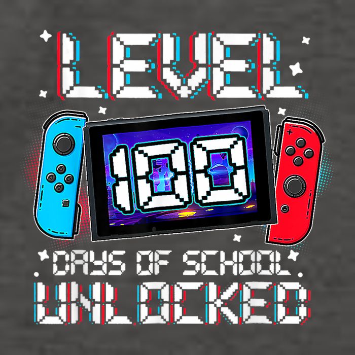 Level 100 Days Of School Unlocked Gamer Video Games Vector Backpack