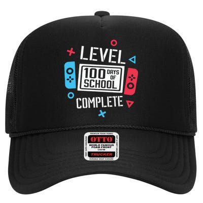 Level 100 Days Of School High Crown Mesh Back Trucker Hat