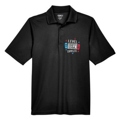 Level 100 Days Of School Men's Origin Performance Pique Polo