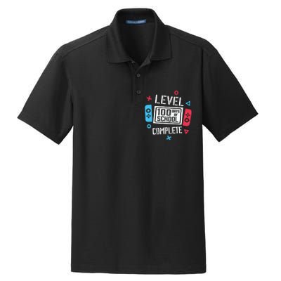 Level 100 Days Of School Dry Zone Grid Polo