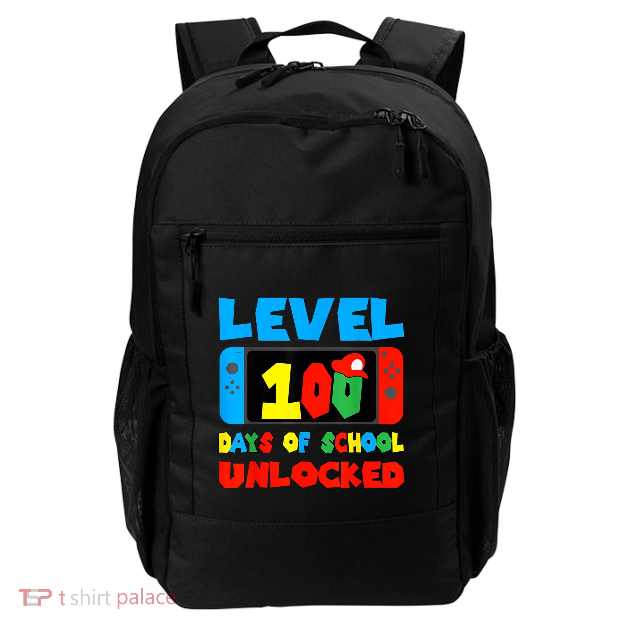 Level 100 Days Of School Unlocked Video Games Gamer Backpack
