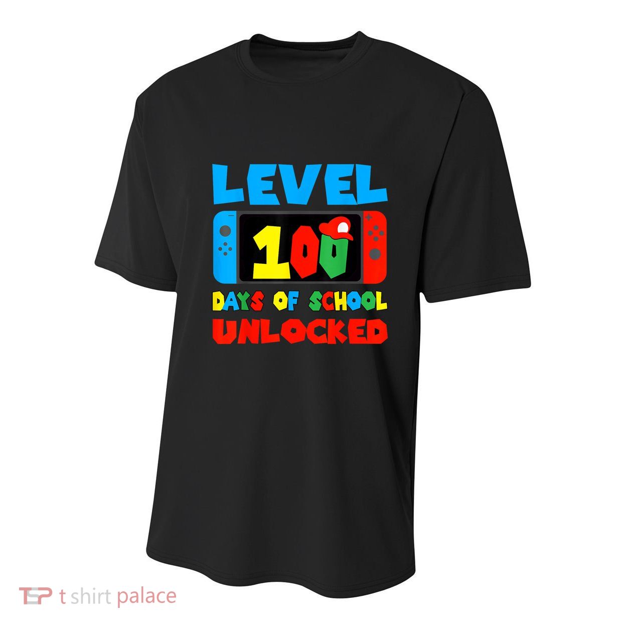 Level 100 Days Of School Unlocked Video Games Gamer Youth Performance Sprint T-Shirt