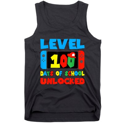 Level 100 Days Of School Unlocked Video Games Gamer Tank Top