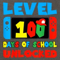 Level 100 Days Of School Unlocked Video Games Gamer Cotton Canvas Backpack