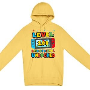 Level 100 Days Of School Unlocked Boy S Gamer Video Games Premium Pullover Hoodie