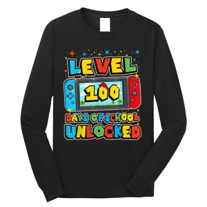 Level 100 Days Of School Unlocked Boy S Gamer Video Games Long Sleeve Shirt