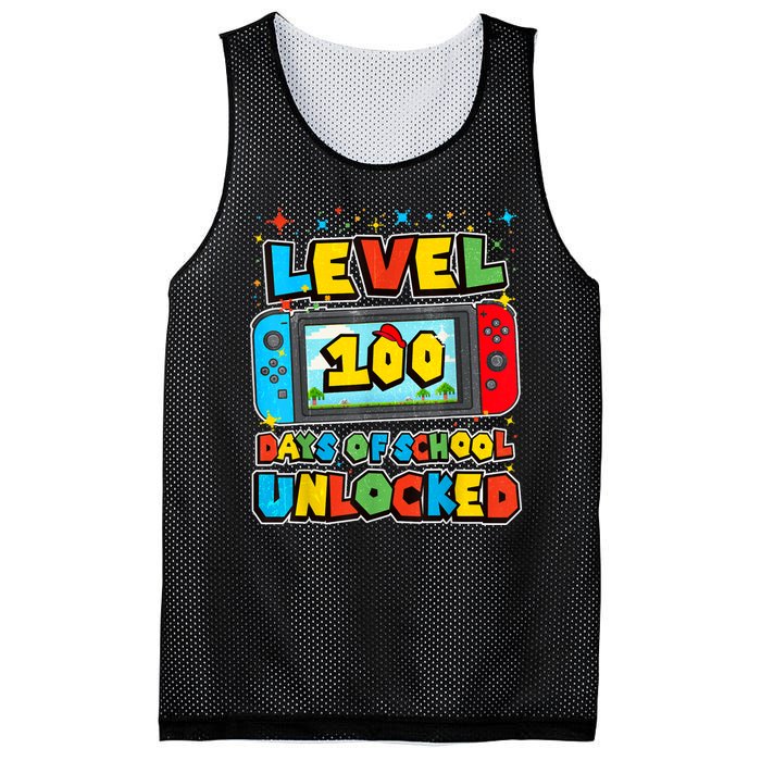 Level 100 Days Of School Unlocked Boy S Gamer Video Games Mesh Reversible Basketball Jersey Tank