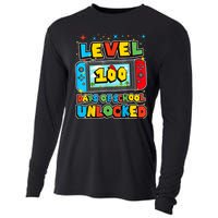 Level 100 Days Of School Unlocked Boy S Gamer Video Games Cooling Performance Long Sleeve Crew