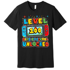 Level 100 Days Of School Unlocked Boy S Gamer Video Games Premium T-Shirt