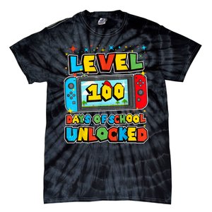 Level 100 Days Of School Unlocked Boy S Gamer Video Games Tie-Dye T-Shirt