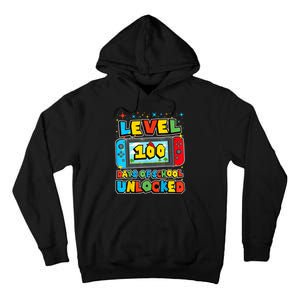 Level 100 Days Of School Unlocked Boy S Gamer Video Games Tall Hoodie