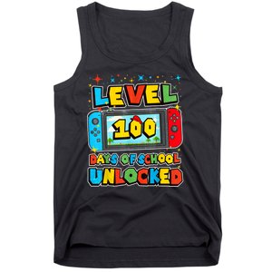 Level 100 Days Of School Unlocked Boy S Gamer Video Games Tank Top