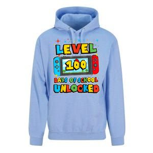 Level 100 Days Of School Unlocked Boy S Gamer Video Games Unisex Surf Hoodie