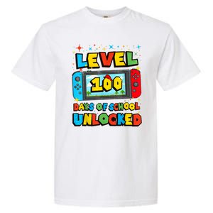 Level 100 Days Of School Unlocked Boy S Gamer Video Games Garment-Dyed Heavyweight T-Shirt