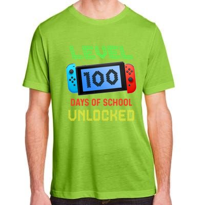 Level 100 Day Of School Unlocked Gaming Smarter Gamer Gift Adult ChromaSoft Performance T-Shirt