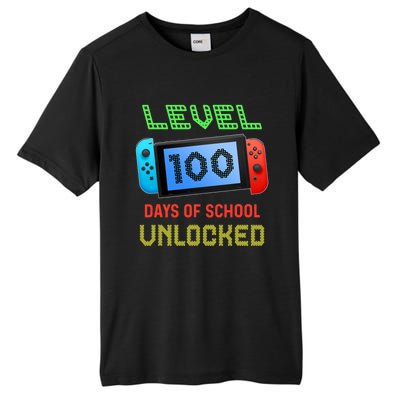 Level 100 Day Of School Unlocked Gaming Smarter Gamer Gift Tall Fusion ChromaSoft Performance T-Shirt