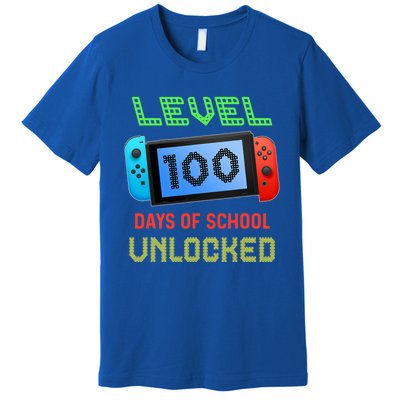 Level 100 Day Of School Unlocked Gaming Smarter Gamer Gift Premium T-Shirt