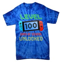 Level 100 Day Of School Unlocked Gaming Smarter Gamer Gift Tie-Dye T-Shirt