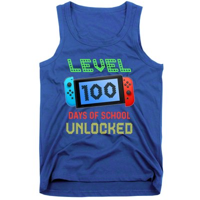 Level 100 Day Of School Unlocked Gaming Smarter Gamer Gift Tank Top