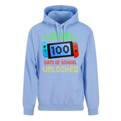 Level 100 Day Of School Unlocked Gaming Smarter Gamer Gift Unisex Surf Hoodie