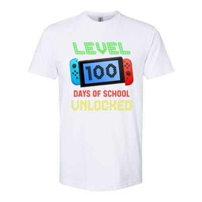 Level 100 Day Of School Unlocked Gaming Smarter Gamer Gift Softstyle CVC T-Shirt