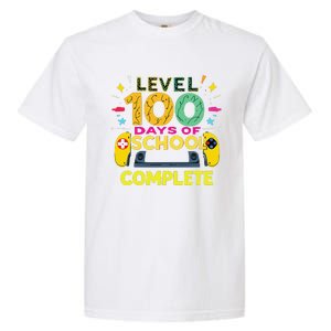 Level 100 Days Of School Complete Happy 100th Day Of School Garment-Dyed Heavyweight T-Shirt