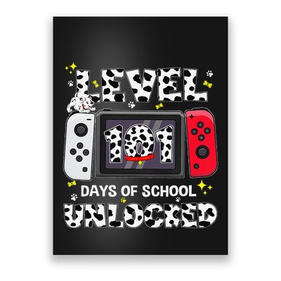 Level 100 Days School Unlocked Game Controller 101 Days Boy Gift Poster