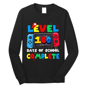 Level 100 Days Of School Complete Gamer Video Games Long Sleeve Shirt